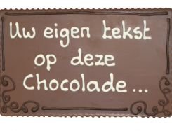 Chocoladeplakkaat met eigen tekst