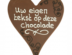 Chocoladehart met eigen tekst