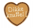 Chocoladehart met tekst: dikke knuffel
